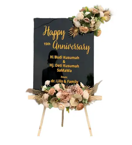 Papan Bunga Akrilik Hotel Wedding Jakarta